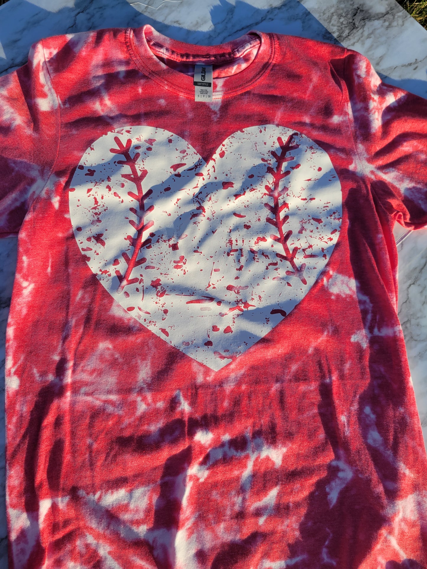 Baseball Reverse Tie Dye Tee