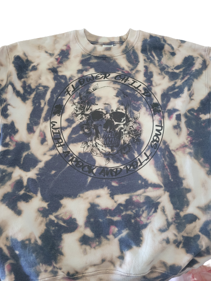 Flower Child/Rock & Roll Soul Crewneck Sweater