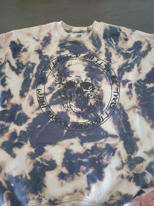 Flower Child/Rock & Roll Soul Crewneck Sweater