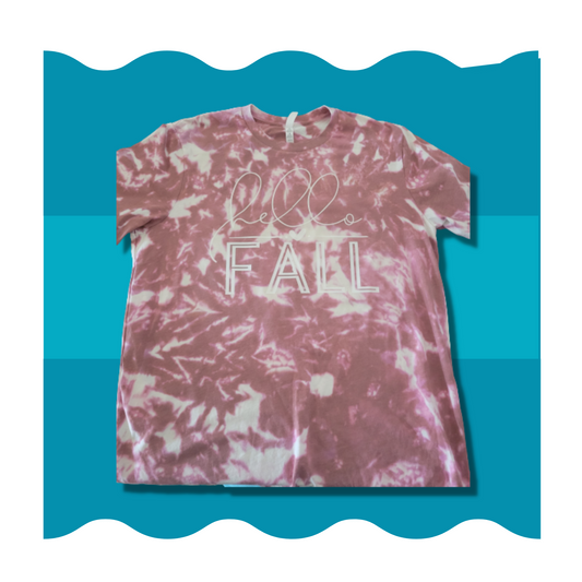 Hello Fall Bleached Tee